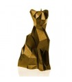 BOUGIE CHAT ORIGAMI GOLD 35H 18X10X7.6