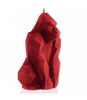 BOUGIE GORILLE ORIGAMI ROUGE 79H 9.5X10X15.5