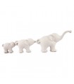 FAMILLE ELEPHANT CREME SET DE 3 26.5x15