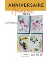 LOT 50 CARTES ANNIVERSAIRE ANIMAUX DIVERS ASS