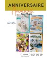 LOT 50 CARTES ANNIVERSAIRE CHATS ASS