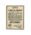 PLAQUE 15X20 VIVE LA FRANCE C3