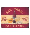 PLAQUE 15X20 BAR TABAC PARISIENNE C3