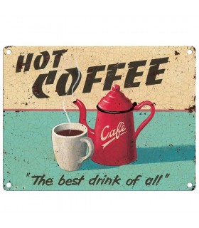 PLAQUE 15X20 HOT COFFEE C3