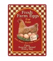 PLAQUE 15X20 FRESH FARM EGGS C3