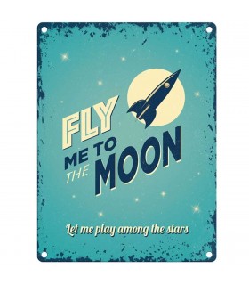 PLAQUE 15X20 FLY ME TO THE MOON C3