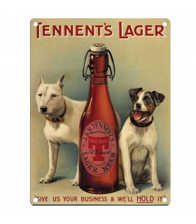 PLAQUE 15X20 TENNENT'S LAGER C3