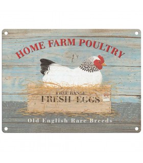 PLAQUE 15X20 HOME FARM POULTRY C3