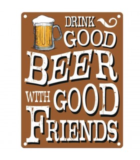 PLAQUE 15X20 DRINK GOOD BEER C3