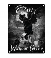 PLAQUE 15X20 CATTY WITHOUT COFFEE C3