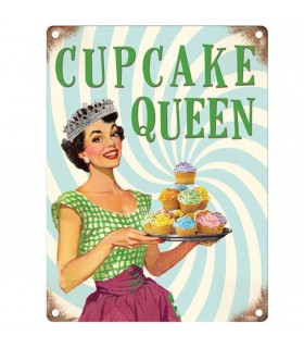 PLAQUE 15X20 CUPCAKE QUEEN C3