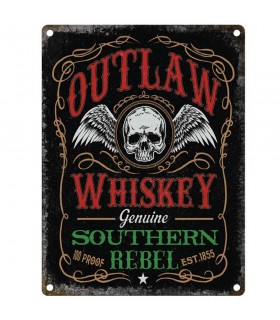 PLAQUE 15X20 OUTLAW WHISKEY C3