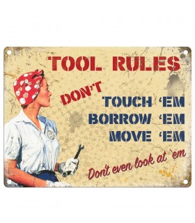 PLAQUE 15X20 TOOL RULES C3