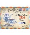 PLAQUE 30X40 POSTCARD TEA C2