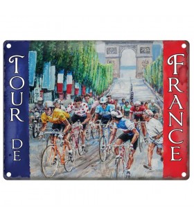 PLAQUE 30X40 TOUR DE FRANCE FLAG C2