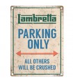 PLAQUE 30X40 LAMBRETTA PARKING ONLY C2