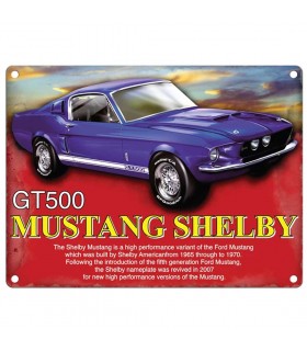 PLAQUE 30X40 MUSTANG SHELBY GT500 C2