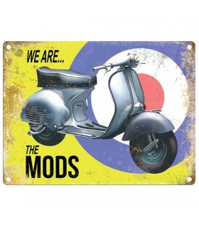 PLAQUE 30X40 VESPA THE MODS C2