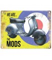 PLAQUE 30X40 VESPA THE MODS C2