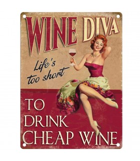 PLAQUE 30X40 WINE DIVA C2