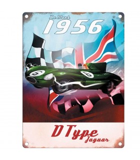 PLAQUE 30X40 D TYPE JAGUAR 1956 C2