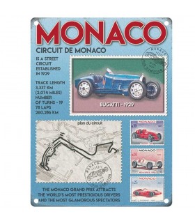 PLAQUE 30X40 CIRCUIT DE MONACO C2