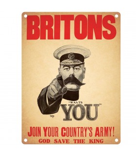 PLAQUE 30X40 BRITONS WANTS YOU C2