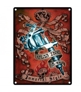 PLAQUE 30X40 IMMORTAL INK TATTOO C2