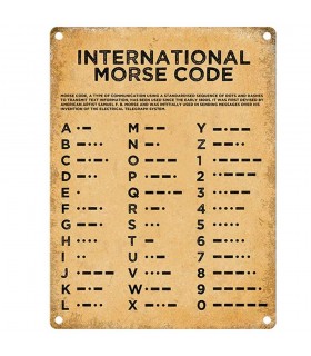 PLAQUE 30X40 MORSE CODE C2