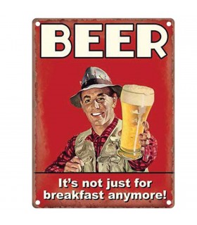 PLAQUE 30X40 BEER BREAKFAST C2