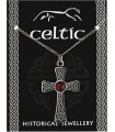 COLLIER CROIX PIERRE ROUGE C10