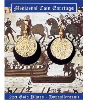 BOUCLES D'OREILLES PIECE MEDIEVALE C10