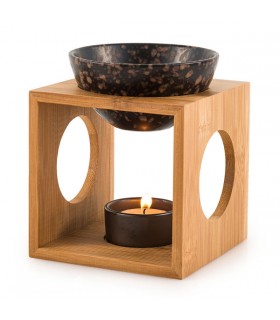 BRULE PARFUM FIRE BAMBOU/CERAMIQUE 12x12x12.5 C4