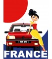 PLAQUE 30X40 VOITURE P205 FRANCE C2