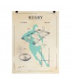 AFFICHE RUGBY RETRO 30X40