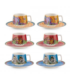 SET 6 TASSES CAFE L.BURCH JUNGLE 90ML