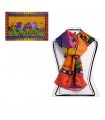 SET 3 FOULARDS L.BURCH JUNGLE ORANGE 180X110CM