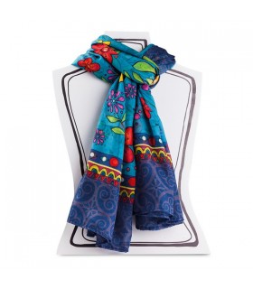 SET 3 FOULARDS BELLAMORE TURQUOISE 180X110