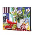 TABLEAU FLEURS ET FRUITS 120X100