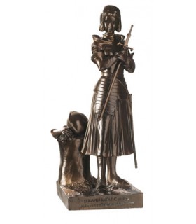 JEANNE D'ARC COULEUR BRONZE H.21CM