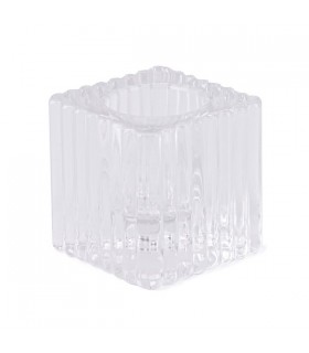 BOUGEOIR VERRE WAVE H.4cm