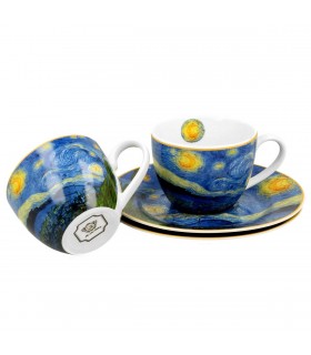 SET 2 TASSES EXPRESSO VAN GOGH STARRY NIGHT 100ML