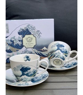 SET 2 TASSES+SOUCOUPES 280ML HOKUSAI