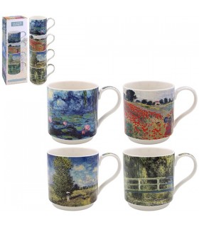 MUG MONET 300ML EMPILABLE SET DE 4 ASS