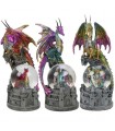 DRAGON + BOULE VERRE SET DE 3 ASS H.20