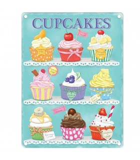 PLAQUE 15X20 CUPCAKES C3