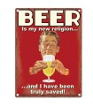 PLAQUE 15X20 BEER RELIGION C3