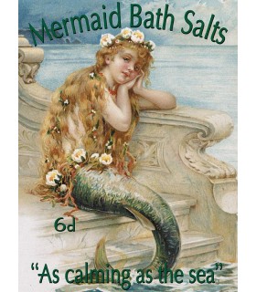 PLAQUE 30X40 MERMAID BATH SALTS C2