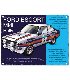 PLAQUE 30X40 ESCORT MKII RALLYE C2