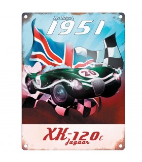 PLAQUE 30X40 JAGUAR XK-120 1951 C2